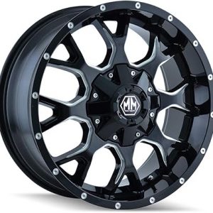 Zenquro Warrior 8015 Black Wheel with Milled Spokes