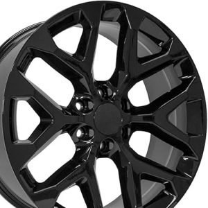Zenquro Wheels CV98B 22 Inch Rim Fits Silverado 1500 Snowflake Style